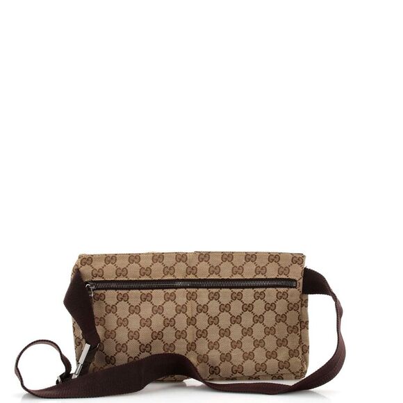 Gucci Vintage Double Belt Bag GG Canvas Brown - Picture 3 of 9